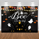 Halloween Licht A Wenig Buh Babydusche Hintergrund